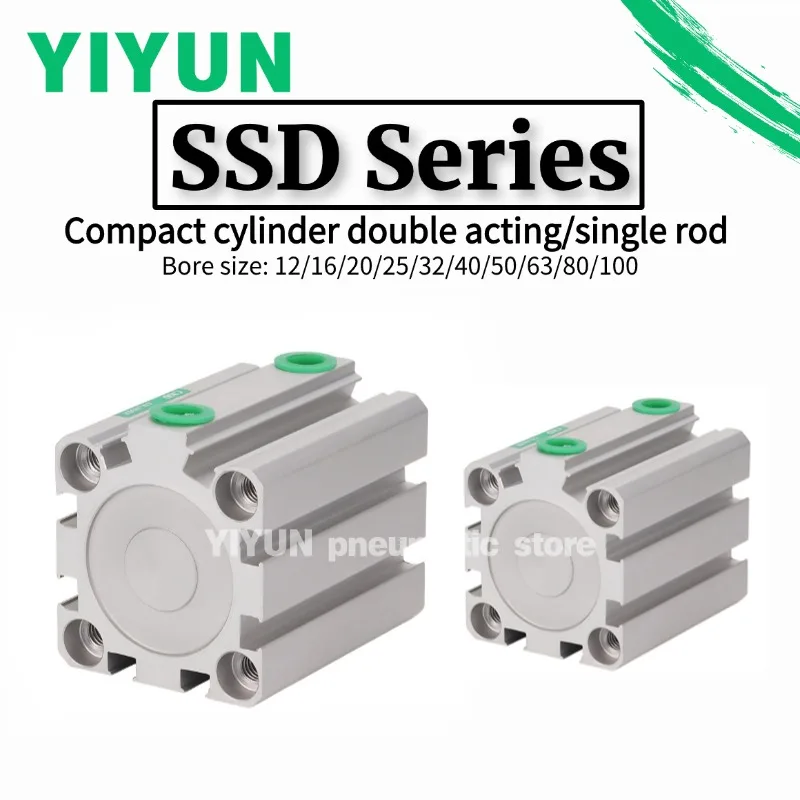 

SSD2-L-16-5,10,15,20,25,30,35,40,45,50,SSD-L-16-5,10,15,20,25,30,35,40,45,50, компактный цилиндрYIYUN, серия SSD2