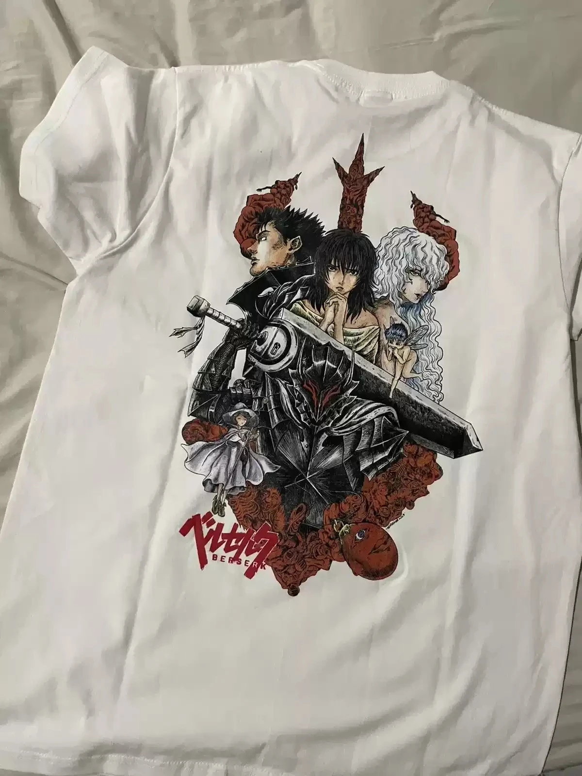 Berserk Guts and Griffith Anime Manga Graphic Tee Cotton Mens Womens T-Shirt Summer Streetwear