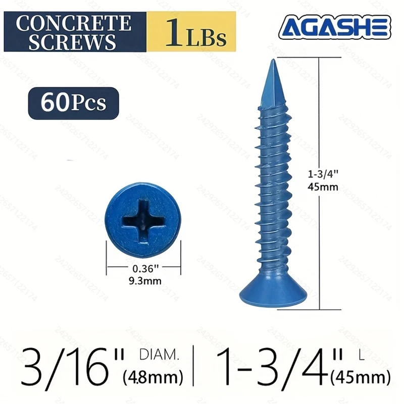 AGASHE 60pcs 3/16