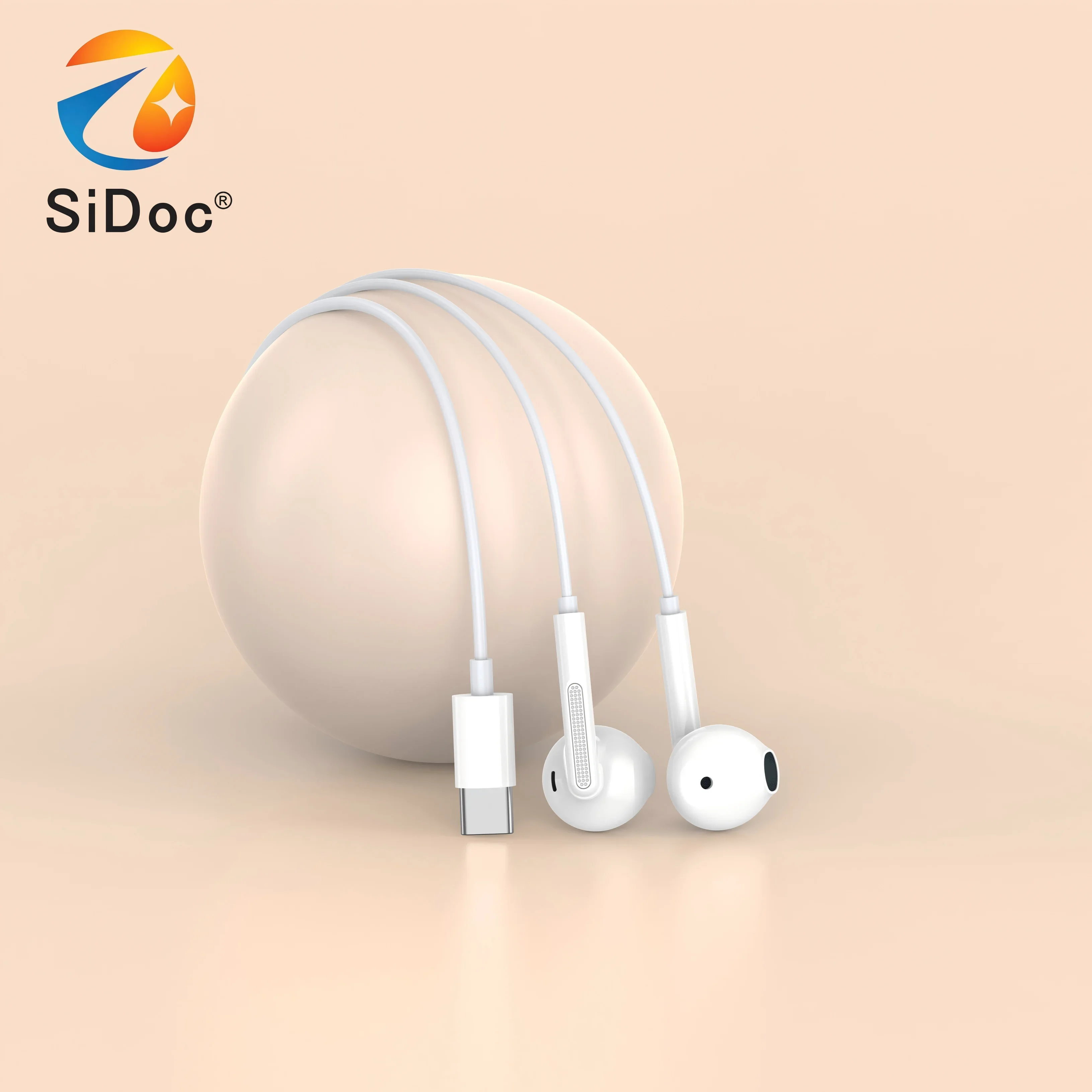 Suitable for Type C In-Ear Wired Headphones with Microphone, Noise Cancelling, Low Latency, Compatible with All USB C Phones, Gaming, Movies, Earbuds