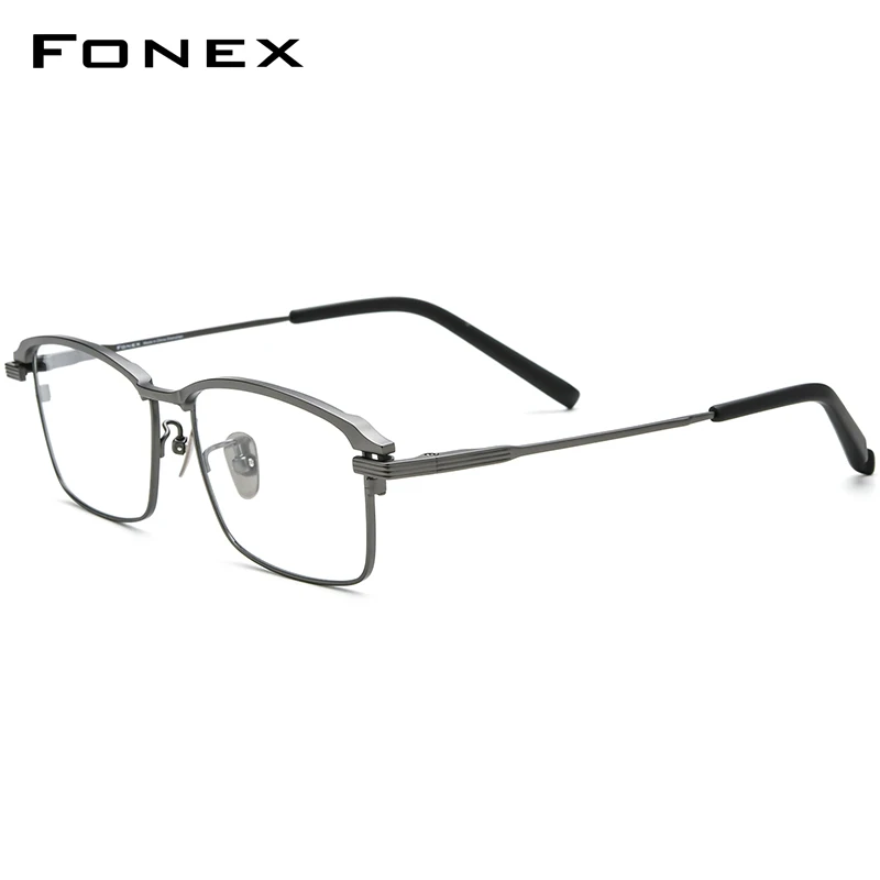 FONEX Titanium Glasses Frame Men 2026 Brand Design Square Eyeglasses Japanese Ultralight-Weight High Quality Eyewear 85927