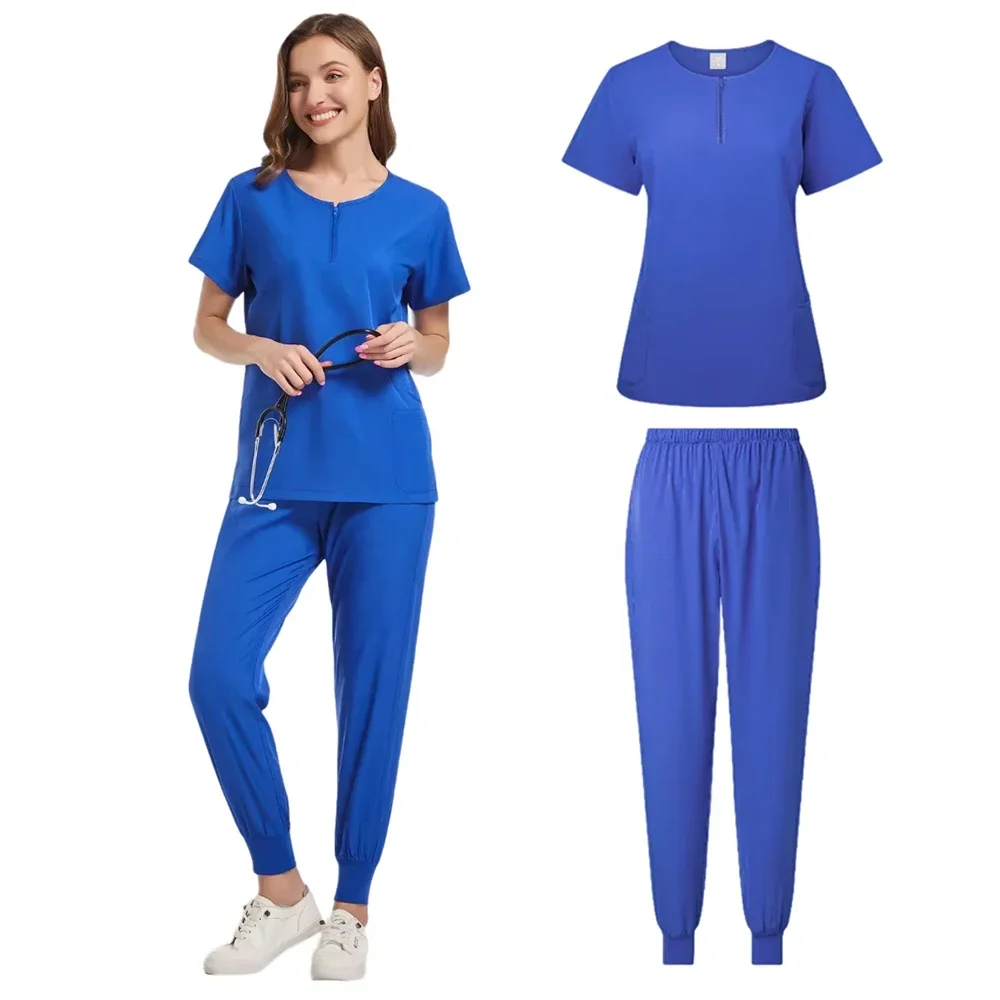 طبيب الأسنان التي شيرت صالون موحدة بالجملة امرأة بلوزة طبية اكسسوارات للمختبر الطبي التمريض التجميل فرك موحدة