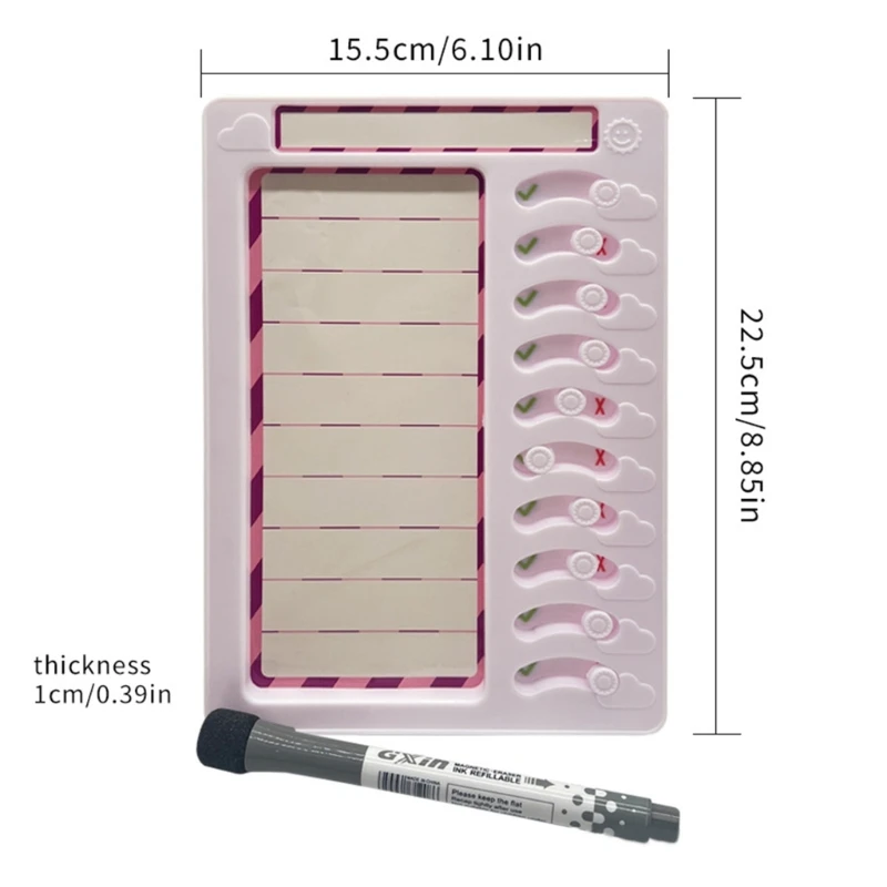 Tabla tareas E9LB con control deslizante, tabla planificación rutinas, tabla planificación listas tareas