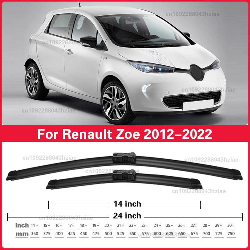 Para Renault Zoe 2012 - 2022 limpiaparabrisas delanteros de coche ventana parabrisas accesorios 2013 2015 2017 2018 2019 2020 2021