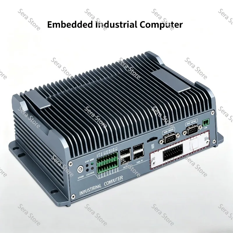 Fanless Embedded Industrial PC, Multi Gigabit Ethernet Ports & Multiple Serial Ports, Expandable Mini Industrial Control Host