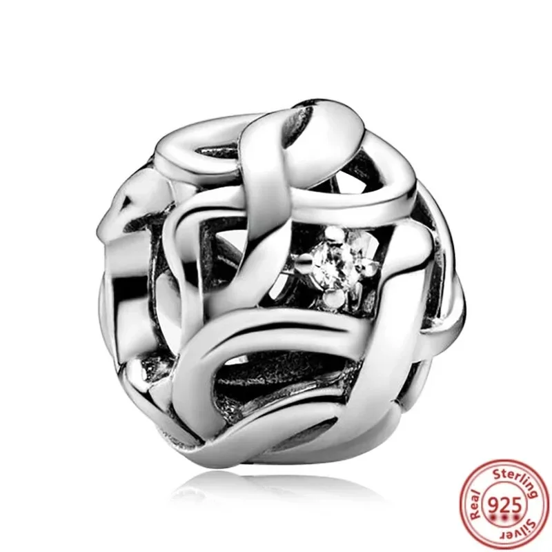 Originale 925 Sterling Silver placcato cuore madre della vita albero Charms perline per Pandora braccialetto fai da te regalo gioielli donna