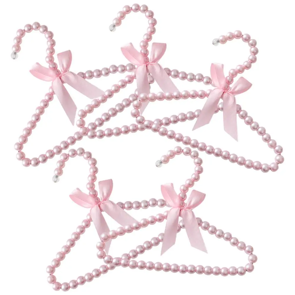 

5 Pcs Baby Hangers Coat Hangers Baby Boys Toddler Infant Clothes Nursery Pet Clothes Hanger Closet Storage Solution Pearl