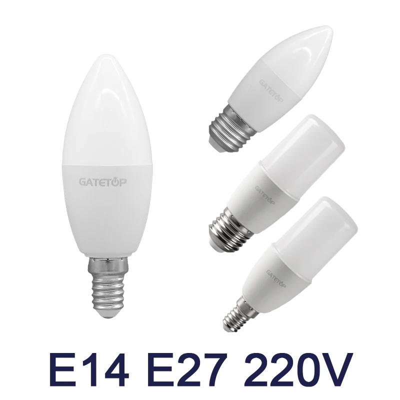 1-10 Uds bombilla de vela C37 T37 220V 9W lámpara LED luz blanca cálida Natural lámpara de araña Led para decoración del hogar