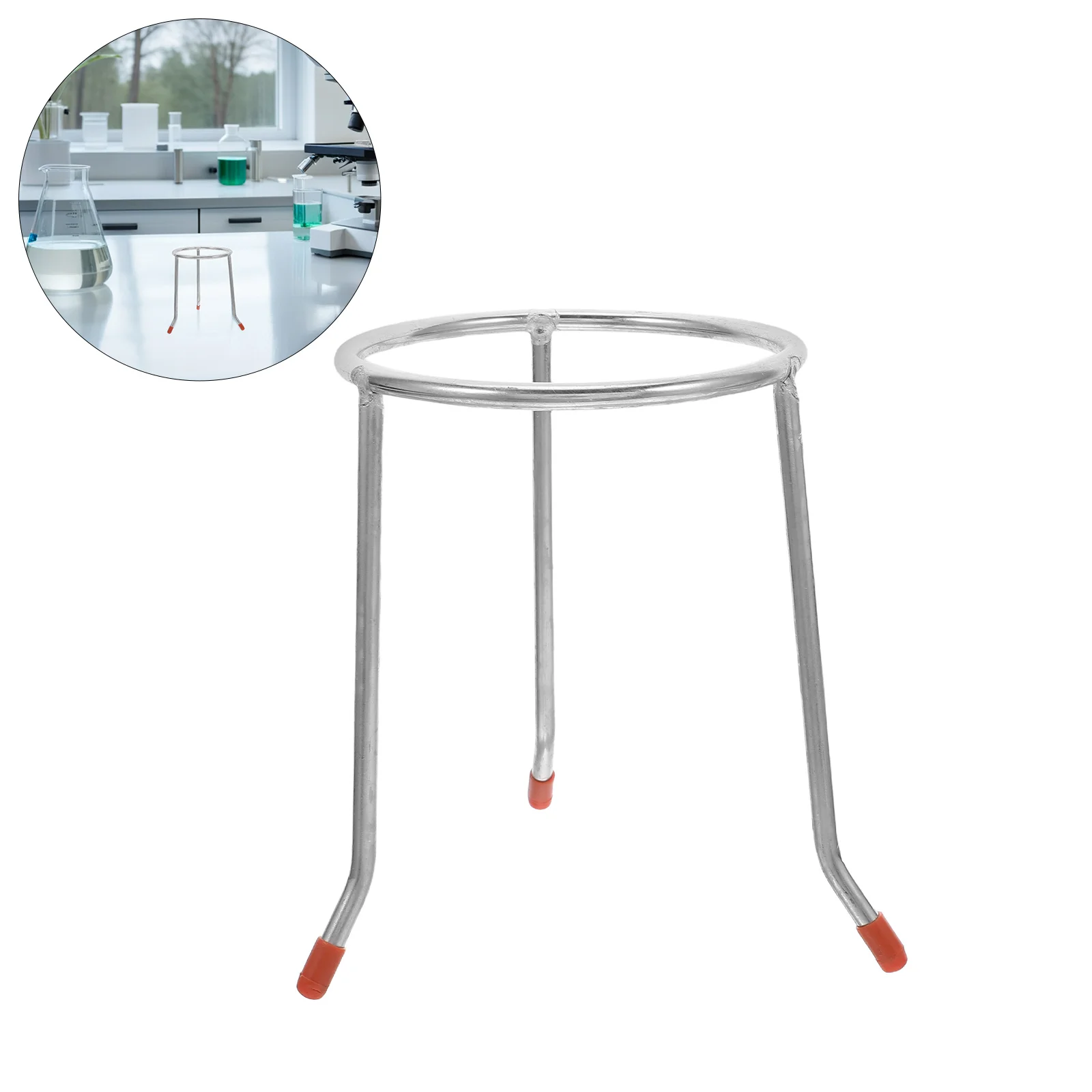 

Science Lab Tripod Stand Durable Metal Heating Support Lamp Burner Holder for School Chemistry Equipment Metal Laboratory Tripod