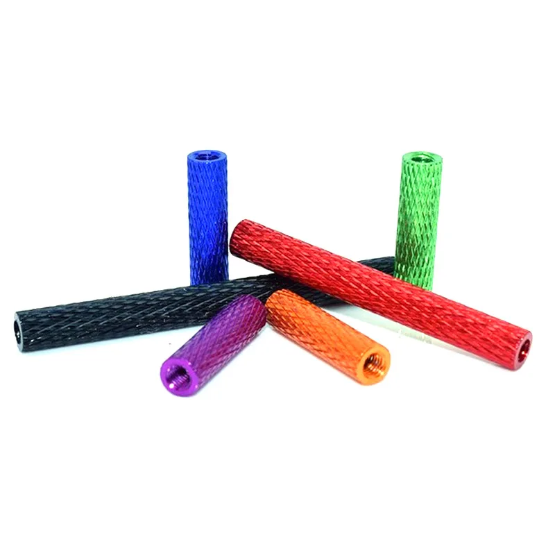CNC Machined Round Aluminum Standoffs 6061 Alloy Female Thread Spacer Long Nuts, Balance Support Tube for FPV 4-Axis Drone Frame