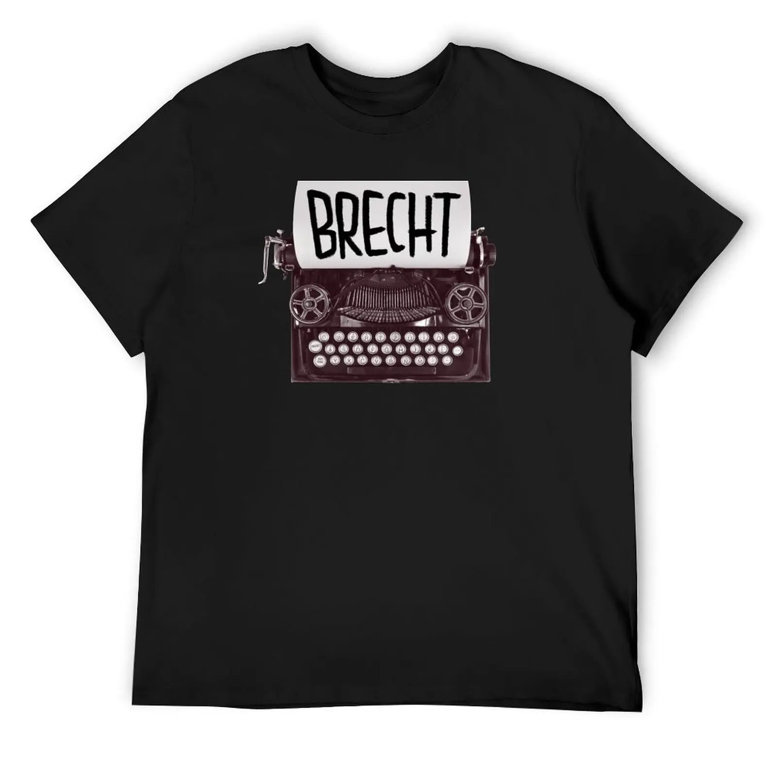 Typewriter Brecht, Gift for Writer T-Shirt rapper graphic tees sublime quick-drying aesthetic clothes men tshirt