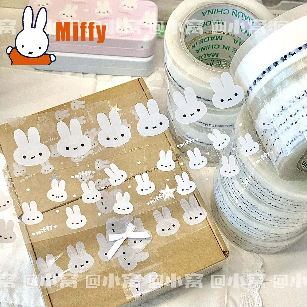 Kawaii Miffy Transparent Packaging Sealing Tape Cute Box Parcel Decorative Sticker Creative Gift Wrapping Supplies Girl Gift