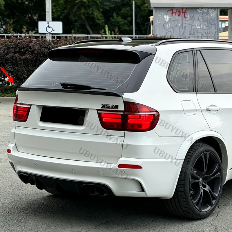For BMW X5 E70 Rear Middle Wholesale ABS Rear Trunk Lid Car Spoiler Ducktail Lip Wings 2006--2013