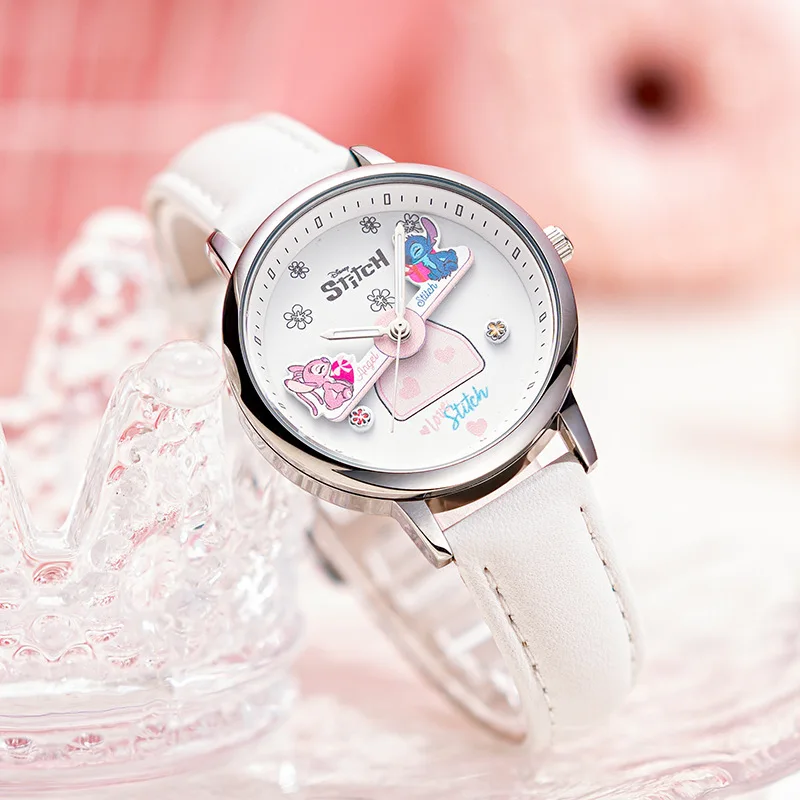 Disney For Women Watch Angel Stitch Cartoon Quartz Wristwatch Girl Teenager Youth Student Fashion Clock Relogio Feminino Montre