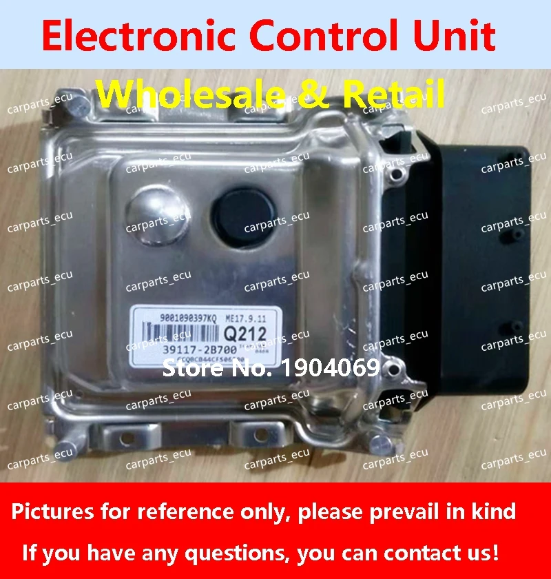 

39117-2B058 TB53/39117-2B072 T252 For Hyundai Elantra Car Engine Computer Board/ECU/ME17.9.11 37117-2B700 Q212/39117-2B057 TB61