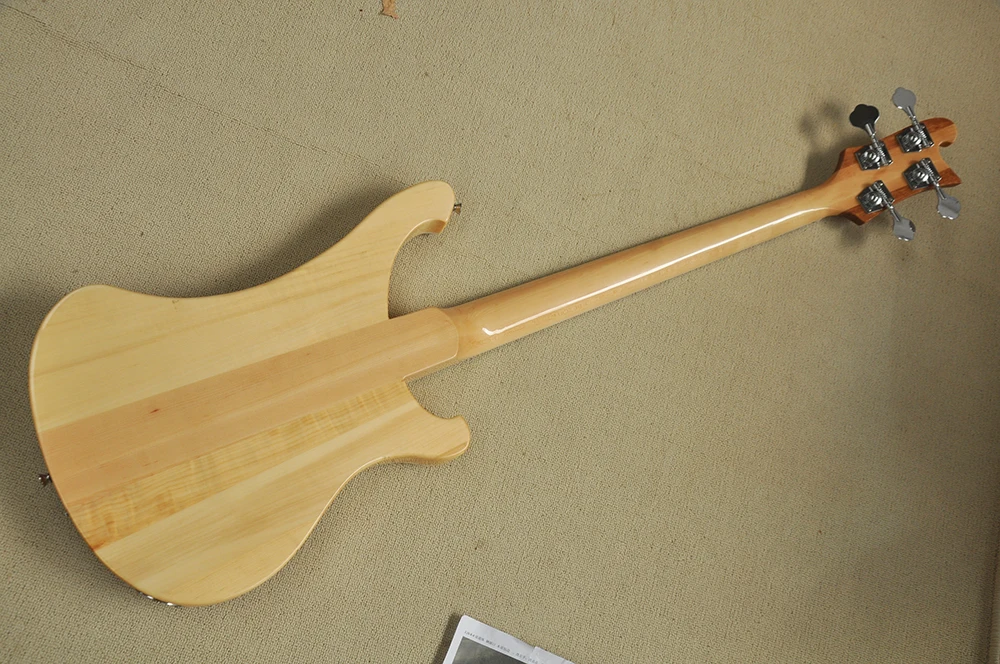 Left Hand 4 Strings Electric Bass with Two Jacks,Rosewood Fretboard,Can be customized