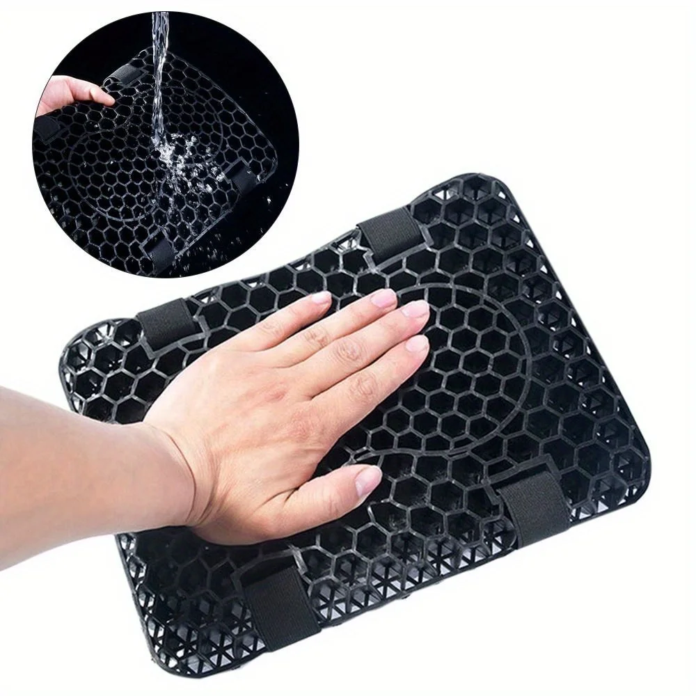 وسادة جل على شكل قرص العسل للدراجات النارية، مريحة عالمية، ممتصة للضغط، وسائد قابلة للتنفس