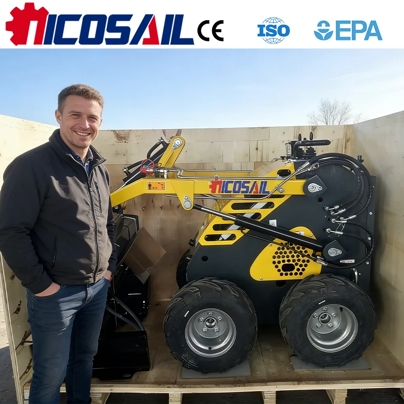 

Smart Compact 4Wheel Slip Loader CE Euro 5 Custom Mini Small Loader For Construction And Farm