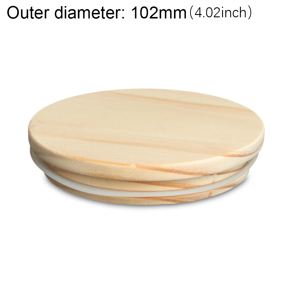 Various Sizes Bottle Sealing Caps Compatible Mason Jar Lid Wood Lids Wide Mouth Cover Canning Storage