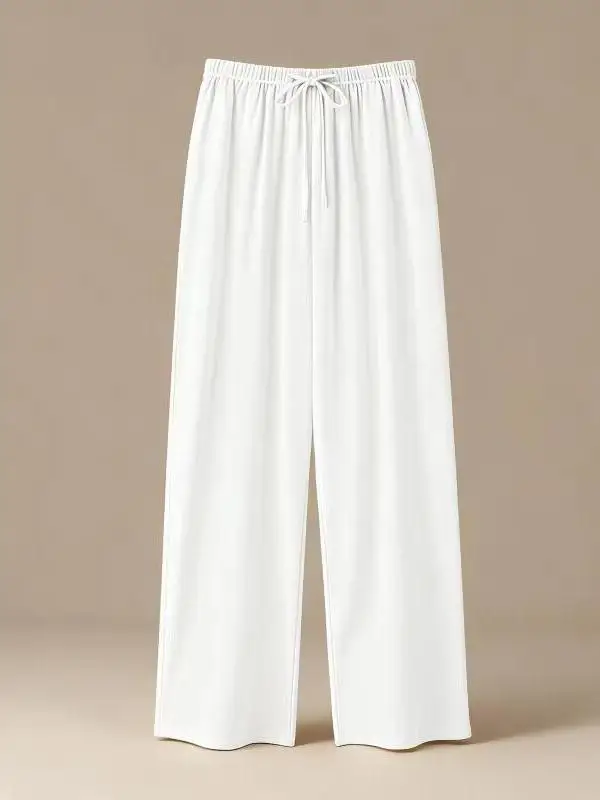 Spring Summer Cotton Silk Loose Long Pants Women's Sleepwear Home Comfortable Mosquito Proof Sun Protection Loose Drapey