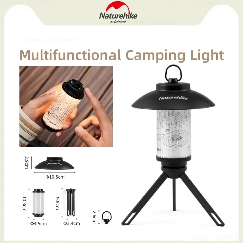 

Naturehike Multifunctional Camping Light Outdoor Travel Portable Waterproof Night Light Hiking LED Lamp Adjustable Brightness