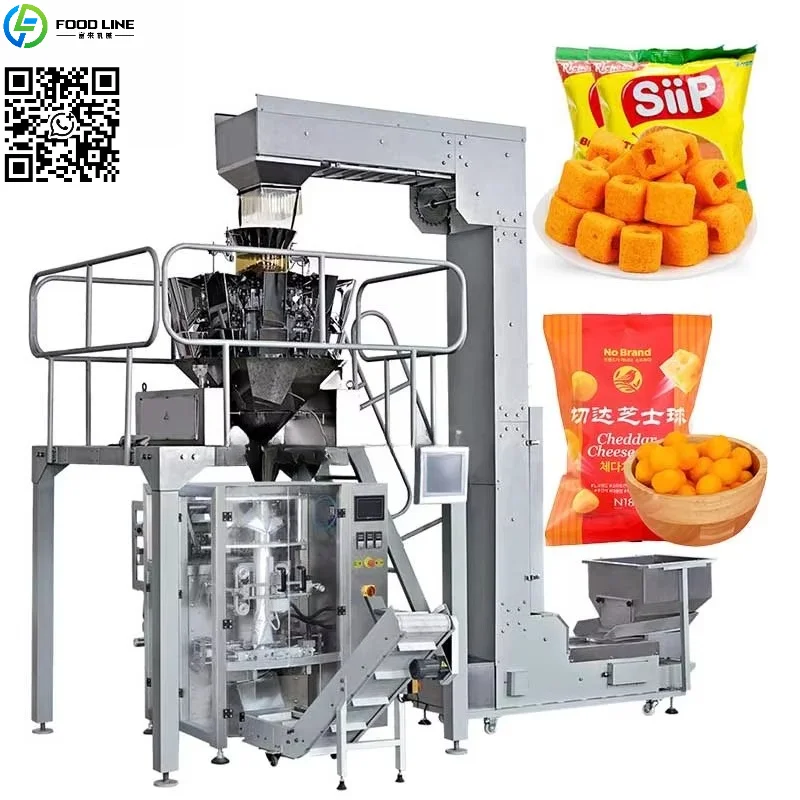 Customized Automatic Snacks Packing Machines Ten Heads Weighing Type Full Automatic Packing Machine