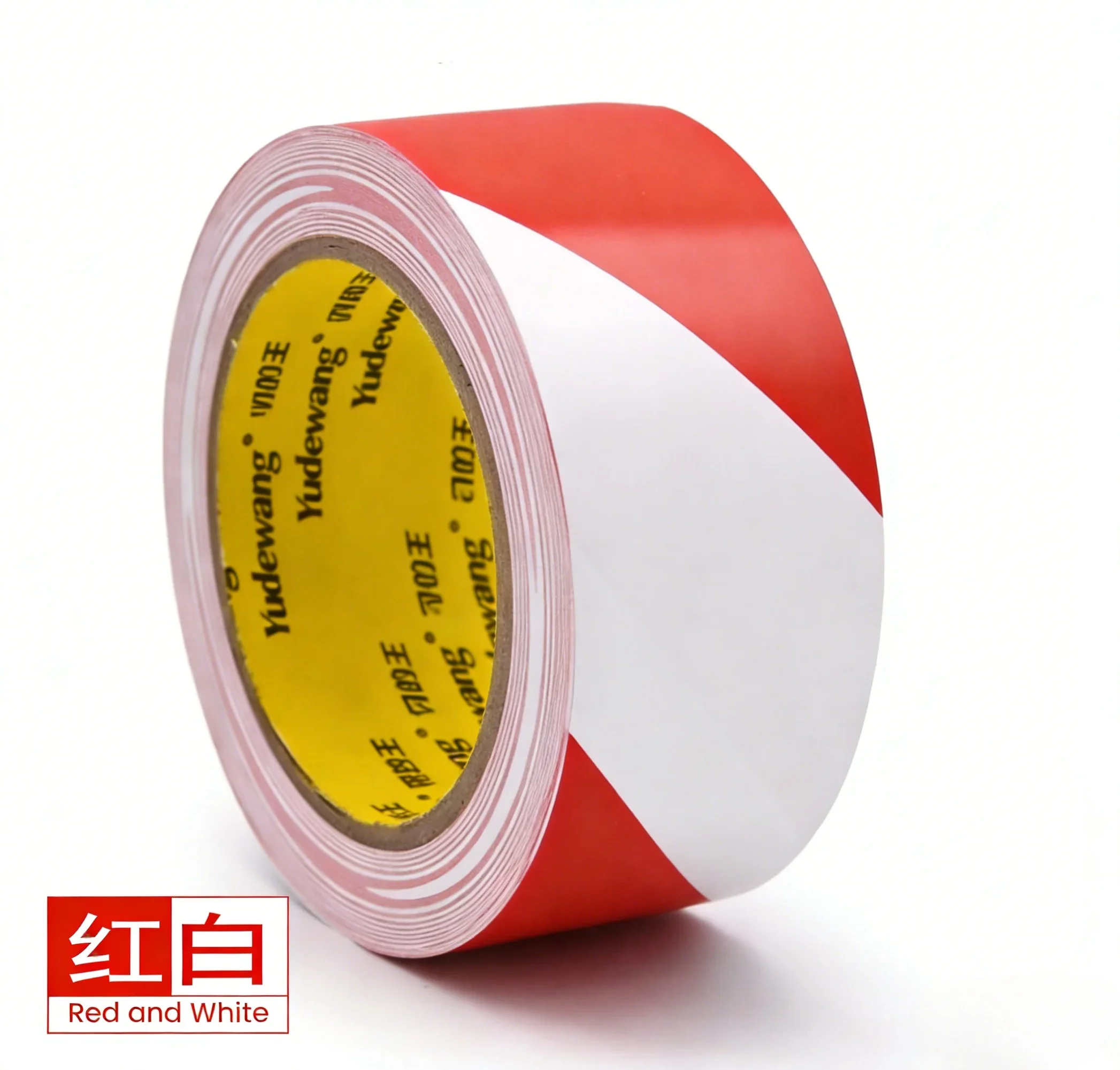 Red White PVC Warning Tape Safety Identification Floor Marking Tape Zebra Tape Caution Isolation Line Floor Sticker 1.8cm X 20m