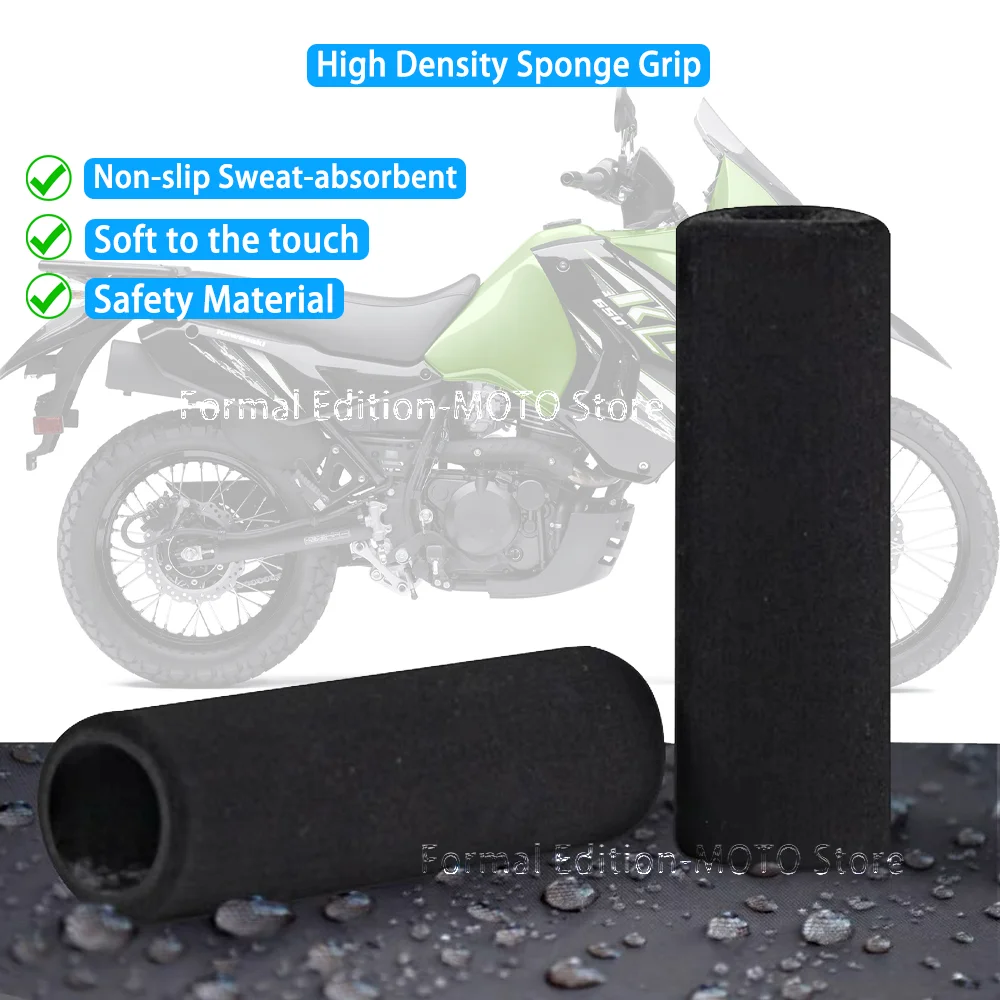 Sponge Grip for Kawasaki KLR 650 2008-2023 Shockproof Non-Slip Motorcycle Sponge Grip Handlebar Grip Sponge Cover for klr600 250