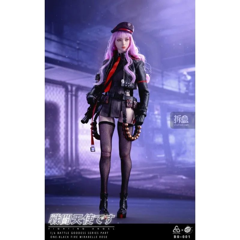 Gloednieuwe Voorraad POPTOYS KLEUR Originele Battle Angel Black Fire Mirabell Ross 1/6 Beweegbare Pop Model Gift Collectible Decoratie