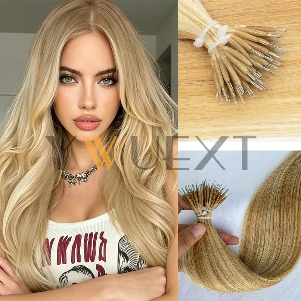 Nano Ring Beads Human Hair Extensions HighLight Soft Nano Ring, 30G/50pcs A Variety of Sizes to Choose from Invisible Tips