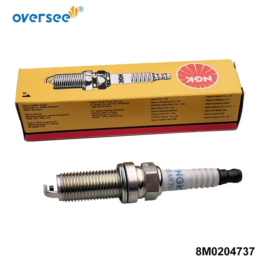 8M0204737 Spark Plug LKAR7C-9 for Mercury 400HP 400HP 5.7L V10 Outboard Engine (Original)