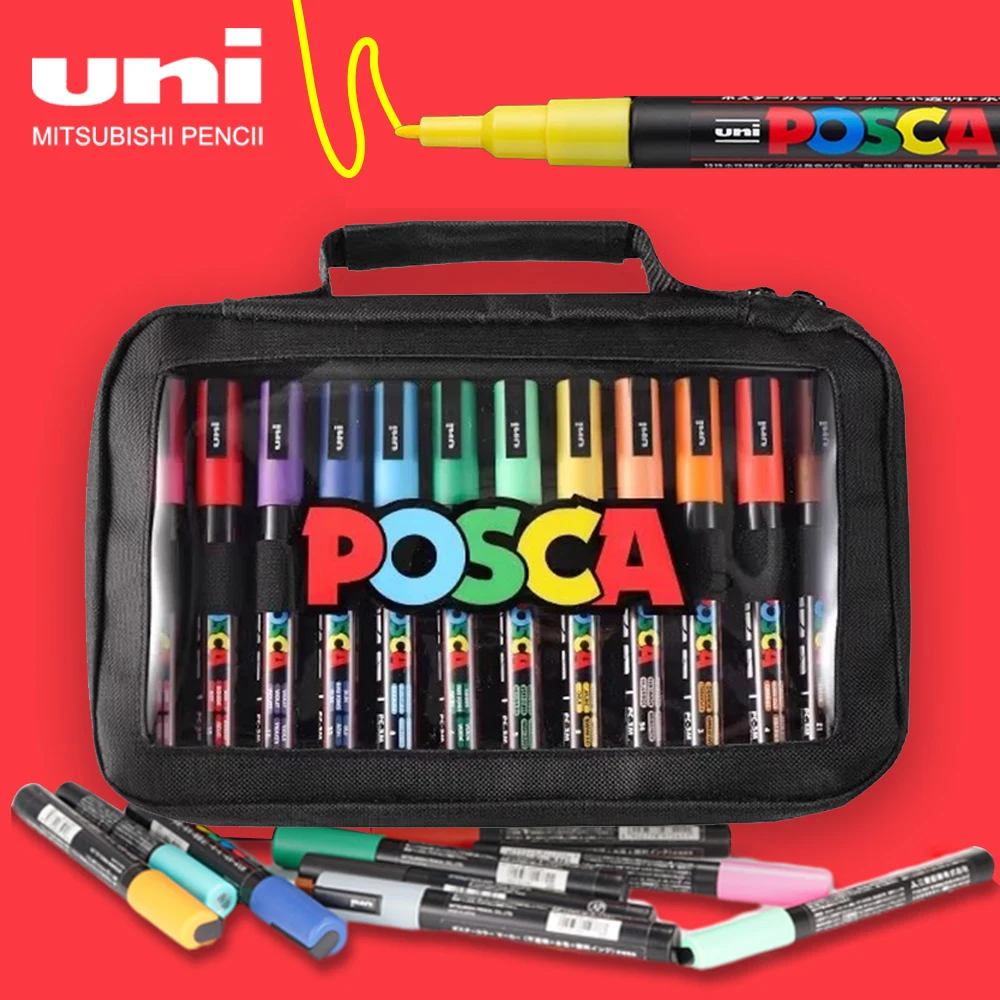 24-colori-giappone-uni-pennarello-set-09-13mm-posca-acrilico-pc-3m-pennarello-a-colori-a-base-d'acqua-pop-poster-graffiti-pittura-forniture