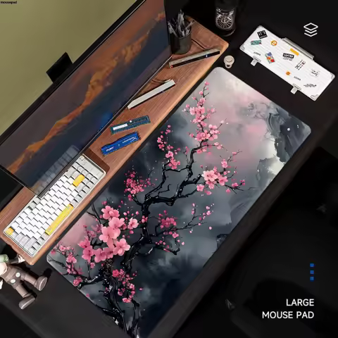 Oriental Cherry Extended Mouse Pad Gaming Office Mousepad Gamer Desk Mouse Pad Grande Large Keyboard Pads XXL Game Mouse Mat