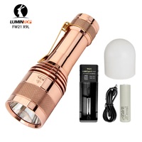 Lumintop FW21 X9L Copper Tactical Flashlight SBT90.2 LED 810M 6500 Lumens Torch Lighter by 21700mah Battery for Self Defense