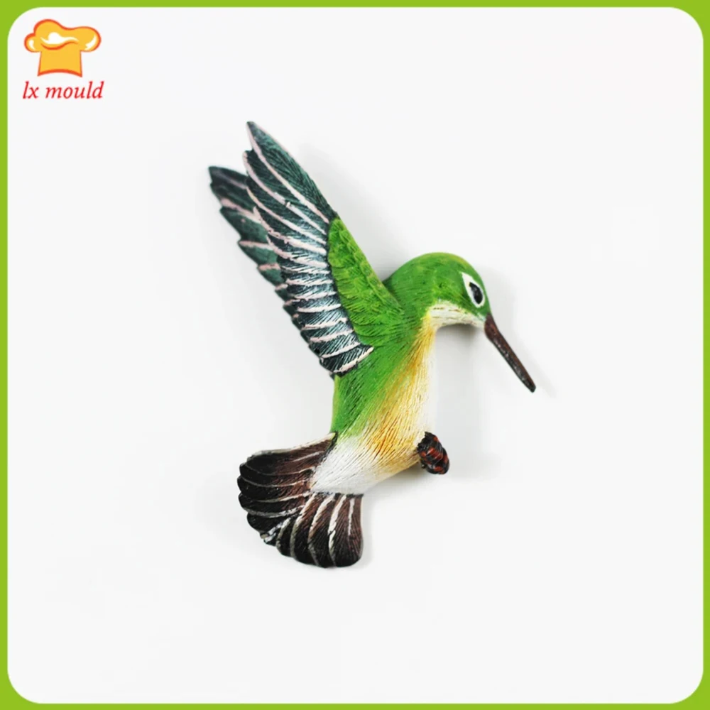 HUMMING BIRD Silicone Mould Fondant Chocolate Icing Cake Decoration Topper Baking Mold Resin Clay Fondant Flexible Polymer