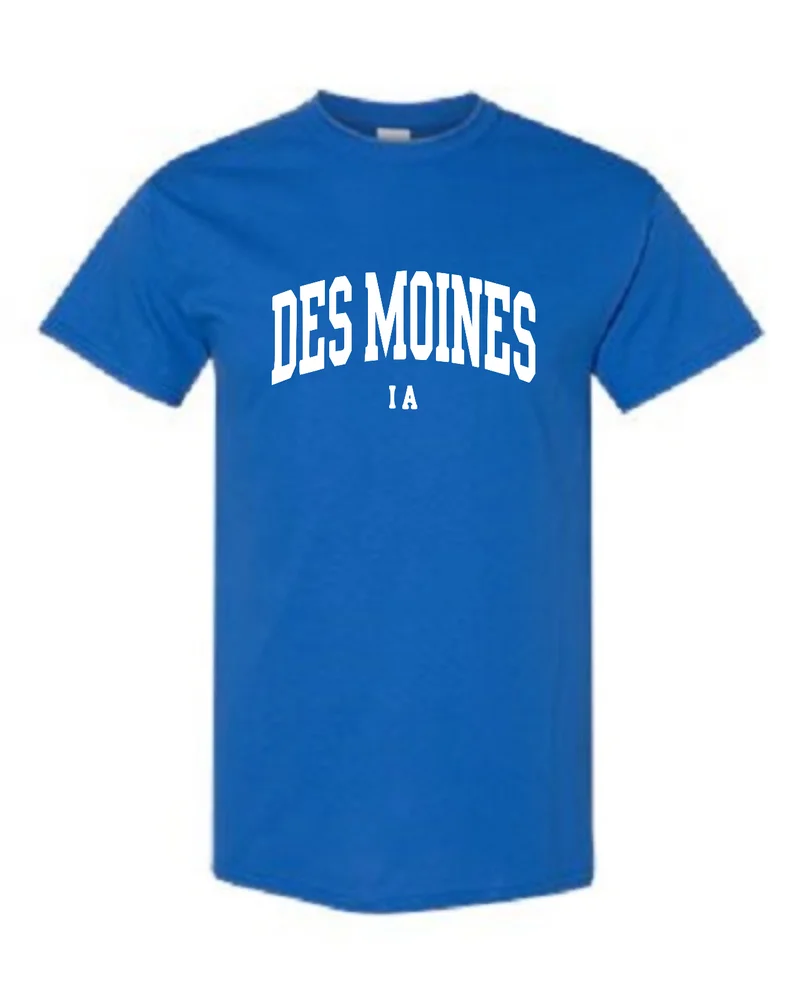 Des Moines Iowa T-Shirt Pamiątkowy pomysł na prezent Iowa Tee Top 25. miasta na żywo