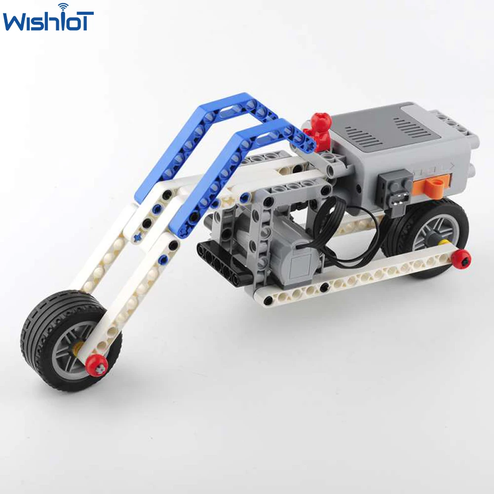 Technical MOC Motorcycle Set Bricks Kit AA Battery Box M Motor Compatible with legoeds Building Blocks 8883 8881 Power Group Toy