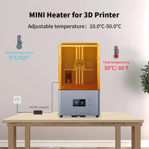Imagen 2 del producto Mini calentador para ELEGOO,ANYCUBIC,CREALITY LCD DLP resina LCD controlador de temperatura de impresora 3D termostato de calefacción Control de temperatura