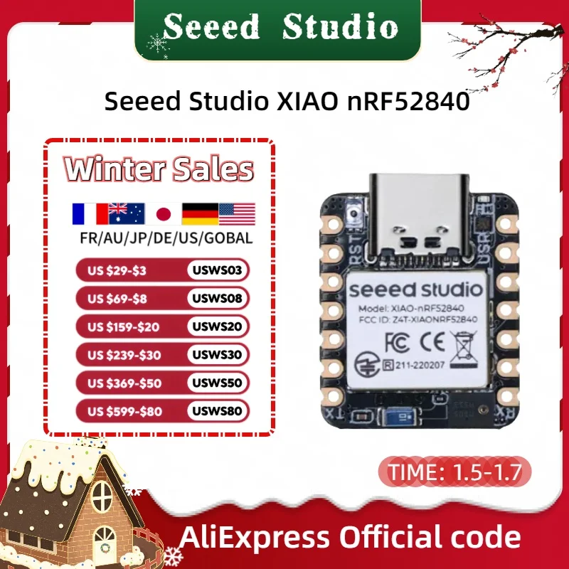 Seeed Studio XIAO ble nRF52840-Seeeduino XIAO BLE- Supports Arduino / CircuitPython- Bluetooth5.0 with Antenna