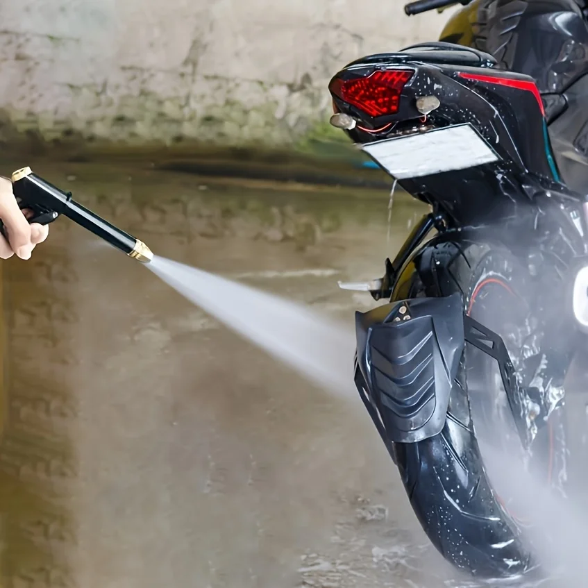 

Пистолет-распылитель воды под высоким давлением с бутылкой из пены, используемый для мойки автомобилей, чистки мотоциклов, как насадка для садового шланга