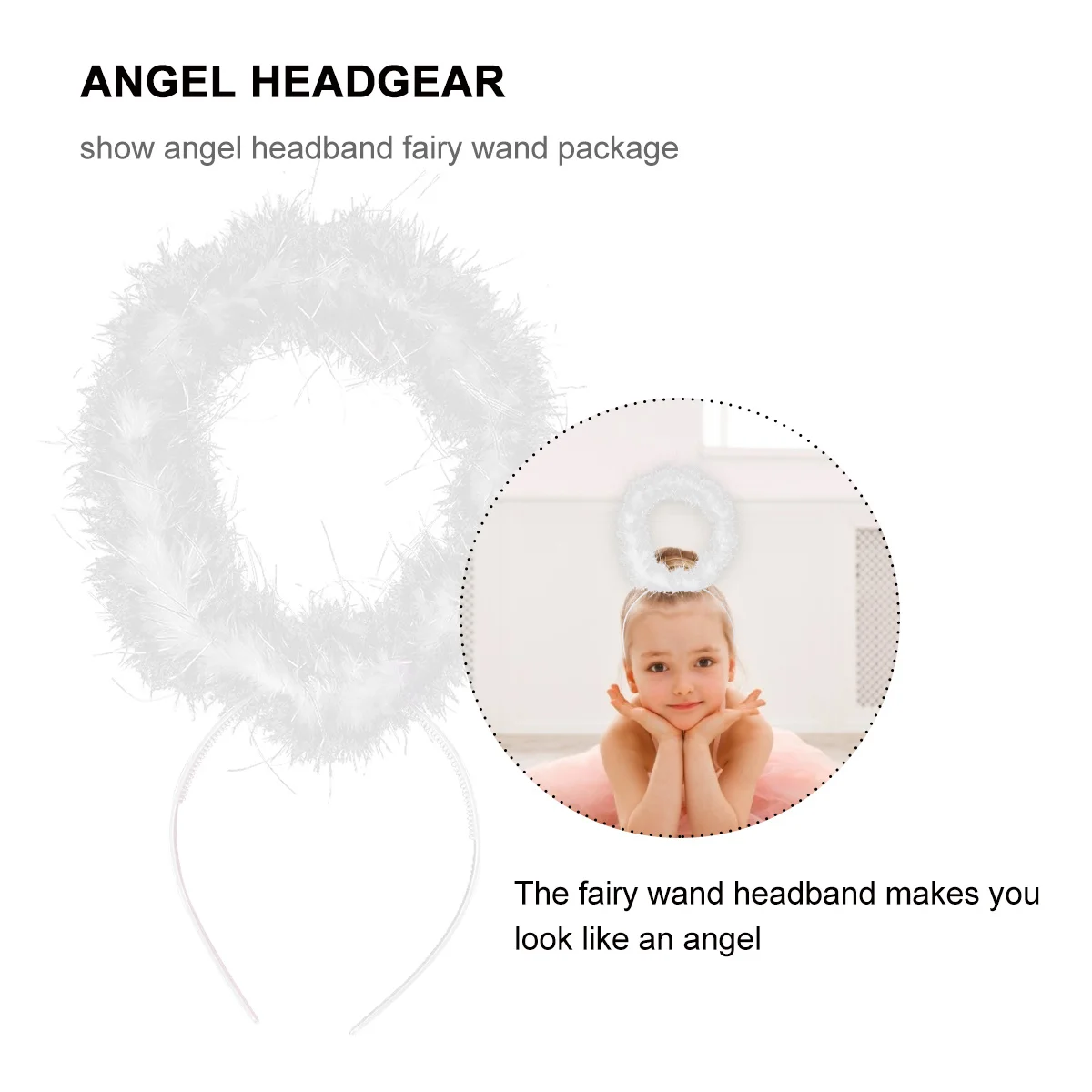 ชุดนางฟ้า 2 ชิ้น ชุดแฟนซีน่ารักสำหรับงานปาร์ตี้ ชุดแสดงพร้อมไม้กายสิทธิ์ อุปกรณ์เสริมสำหรับแต่งตัว