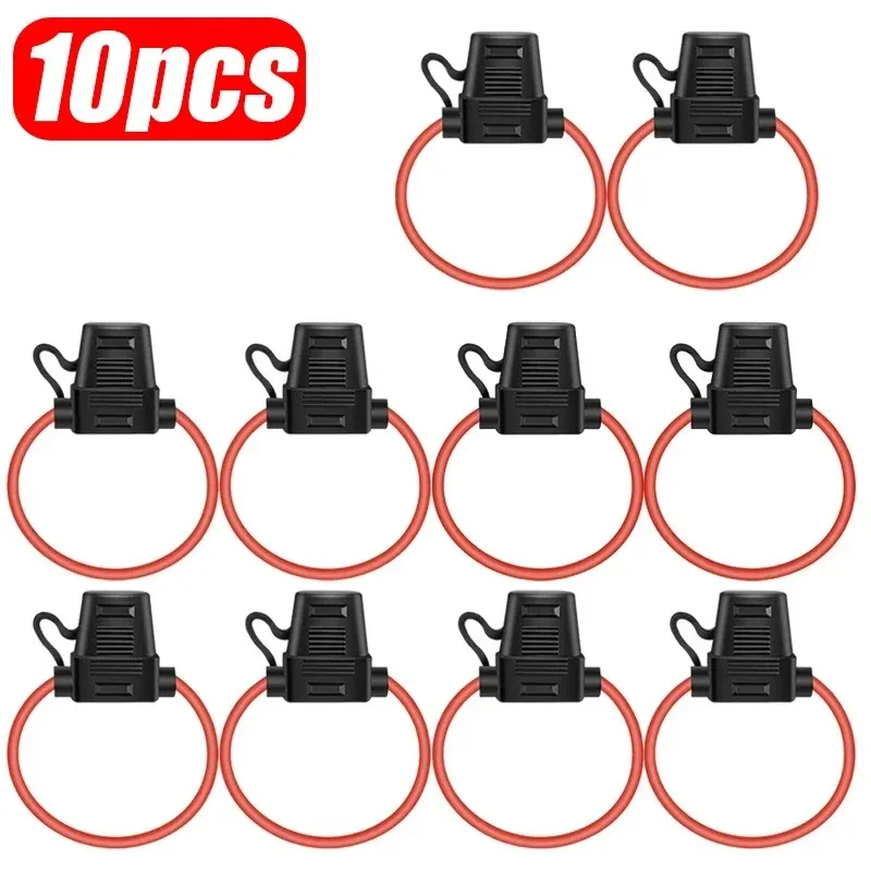 Caixa do porta-fusível do carro, mini lâmina, impermeável, selado, soquete na linha de corte, interruptor adaptador, tamanho pequeno, 5 pcs, 10pcs