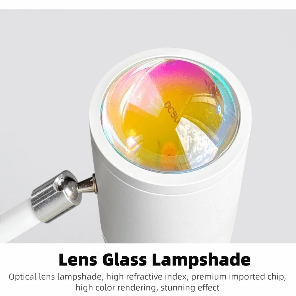 高品質、16色の水紋模様ランプ、デュアルヘッド設計、360度対応-°-回転式ledライト、ボタン操作、ナイトライト、家庭用、寝室用