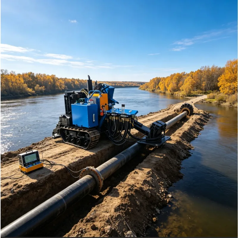 High Torque 36Ton HDD Machine Horizontal Directional Drilling Rig 800m Deep Boring Navigation System Included