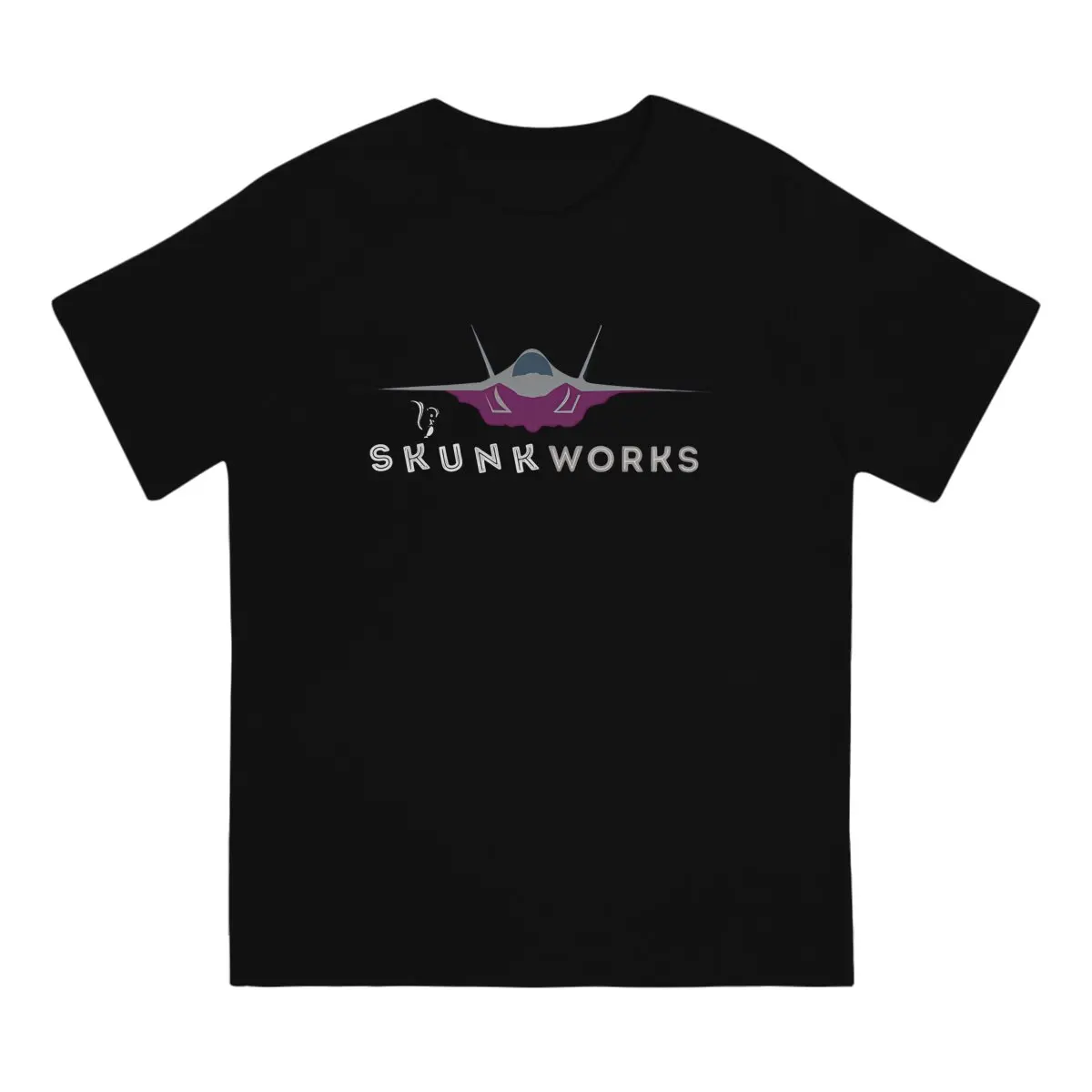 Men Texted Skunk Works T Shirt F35 Cotton Clothing Awesome Short Sleeve Crewneck Tee Shirt Summer T-Shirt