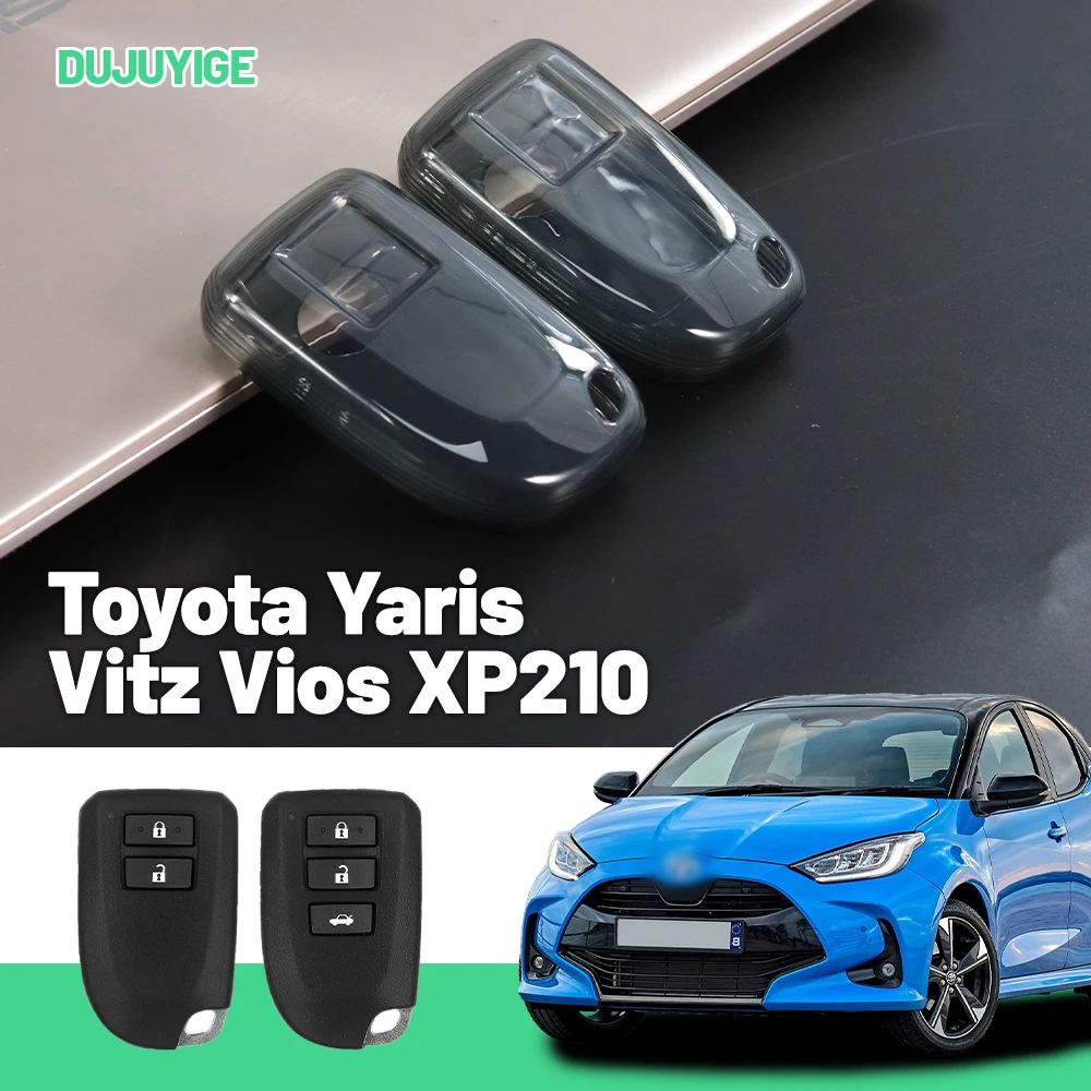 

Clear TPU Car Key Case For Toyota Yaris Vitz Vios XP210 AC100 2019-2025 Key Fob Cover Protector Shell Auto Accessories
