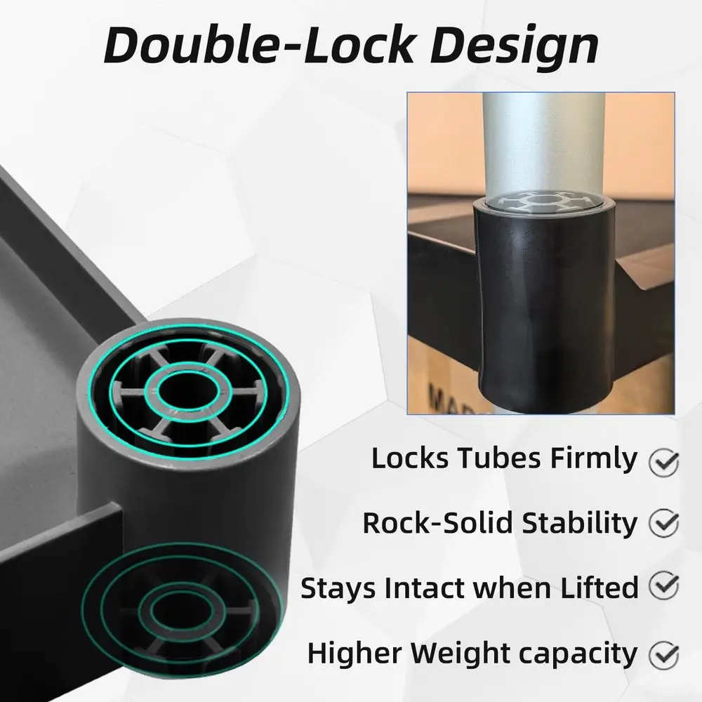 Wózek narzędziowy z wytrzymałego plastiku, udźwig 158 kg, kółka odporne na zarysowania, 3-poziomowy wózek serwisowy do domu, biura, restauracji i magazynu