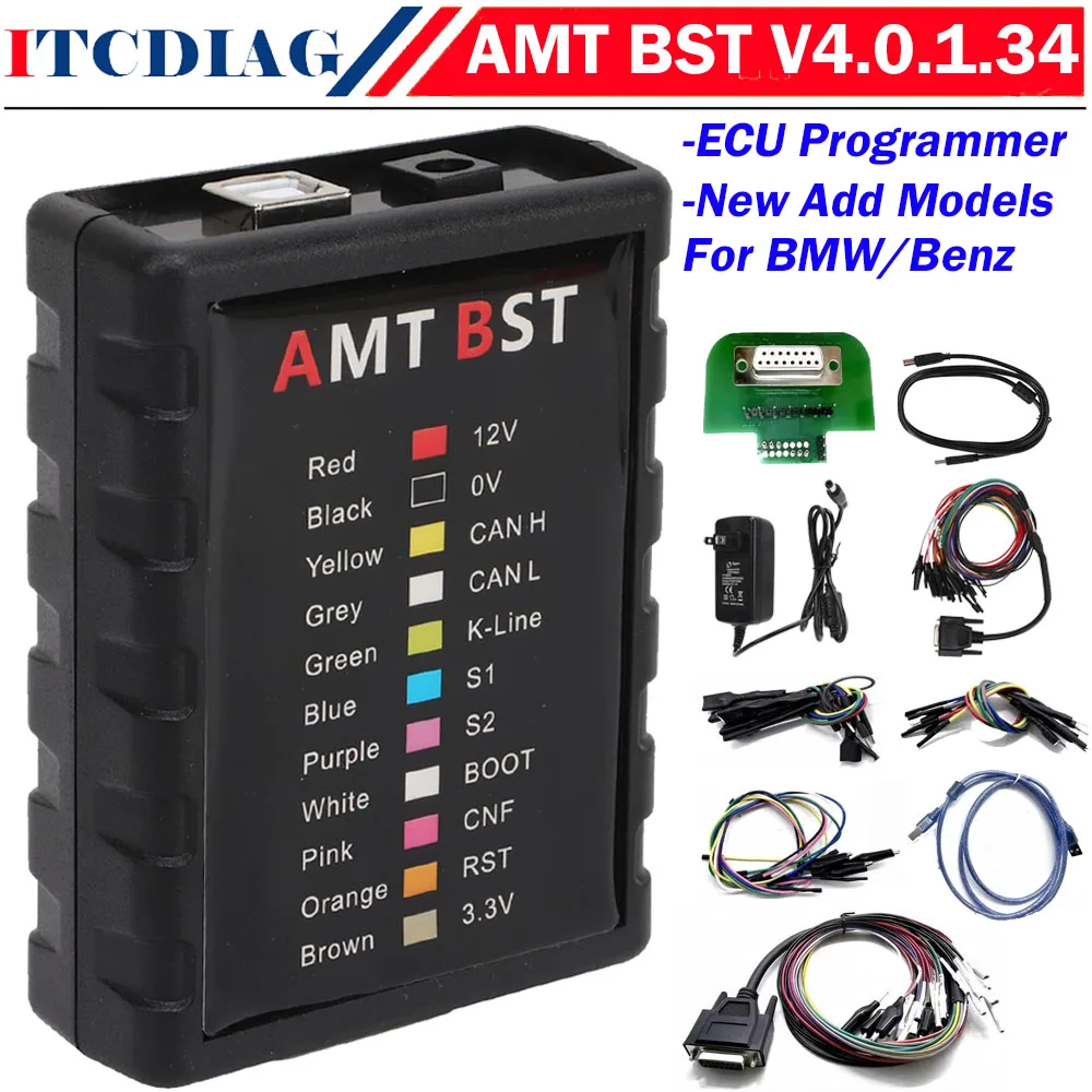 

AMT BST V4.0.1.34 Universal Bench Service Tool Read Write for MG1 MD1 Protocl MEDC17 MDG1 EDC16 MED9 New Add for Benz/ BMW/ OPEL