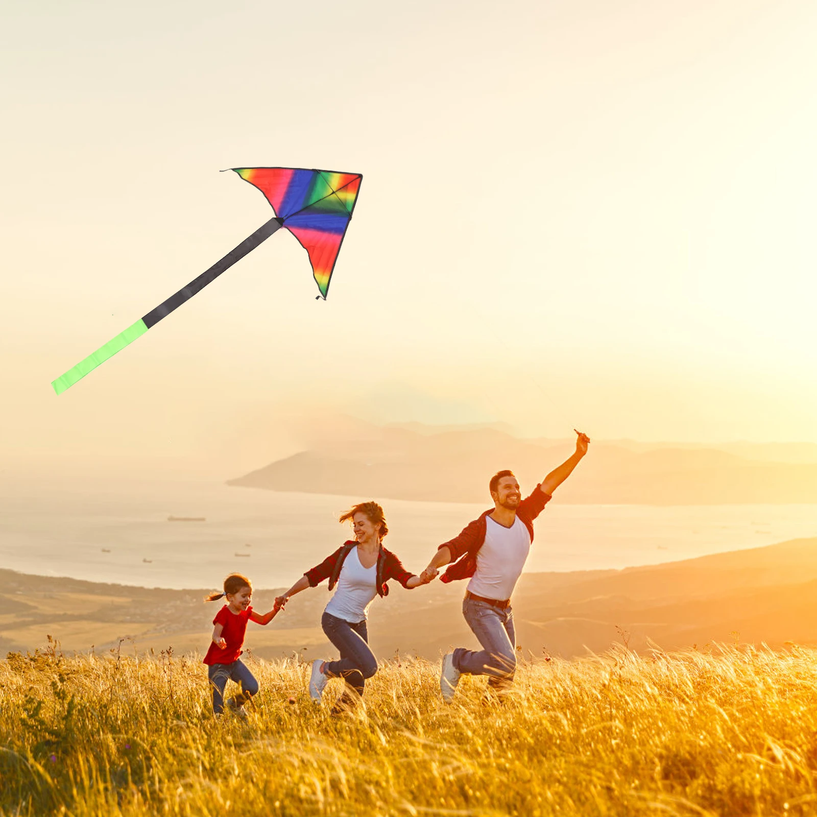 10M Kolorowa, płaska wstążka do samodzielnego wykonania latawca, akcesoria do użytku na zewnątrz, trwała, pływająca, do wykonywania sztuczek z latawca.