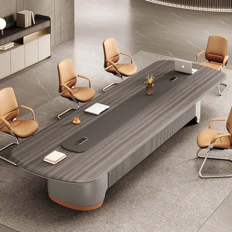 Large High-end Wood Conference Table For Business Conference Room Modern Minimalist Oval Long Table Eco-Friendly Durable Design
